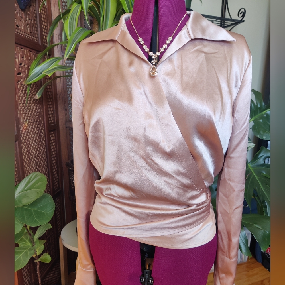 Lafayette 148 New York Silk Blouse in Blush